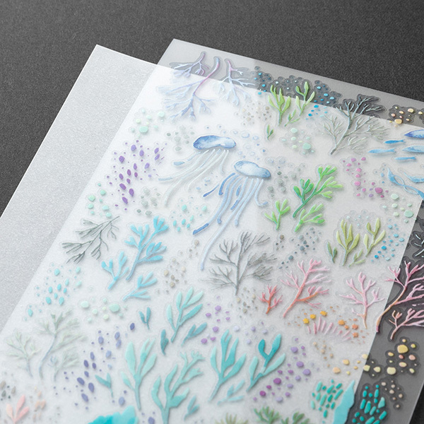水彩海洋 轉印貼紙｜日本MIDORI