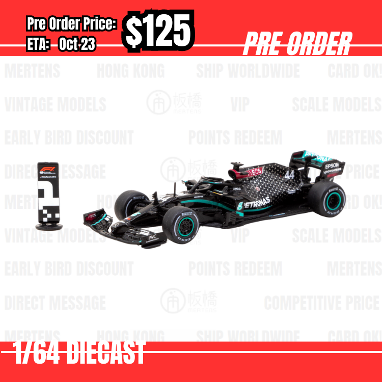 Pre Order-$125 Tarmac 1:64 Mercedes-AMG F1 W11 EQ Performance British Grand Prix 2020 Winner Lewis Hamilton [OD12/05]