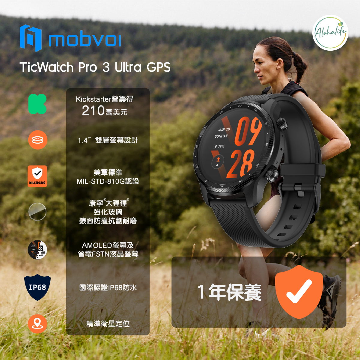 Mobvoi TicWatch Pro 3 Ultra GPS Shadow Black