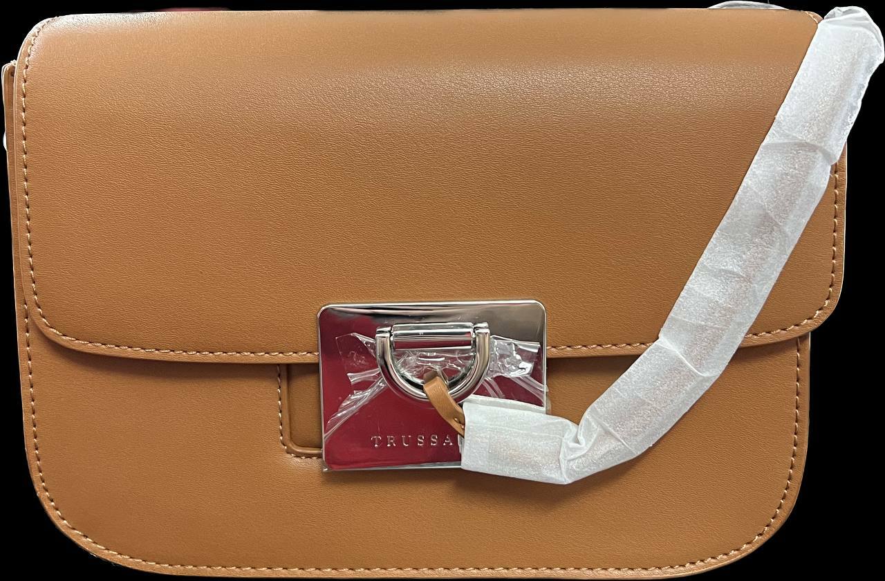 [S] TRUSSARDI IVY CROSSBODY MD MONOCOLOR,LEATHER BROWN, 8055720174229 (STJ97)