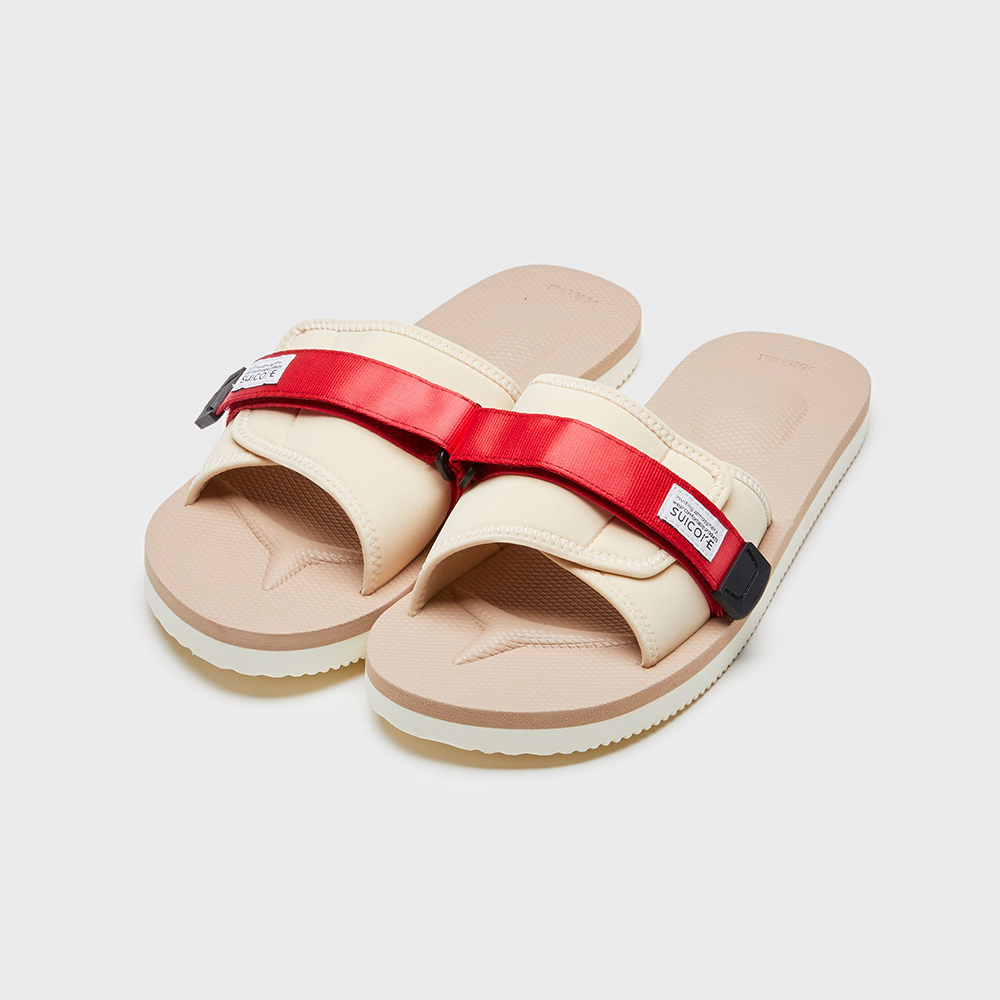 [出清商品售出無退換] SUICOKE PADRI OG-082 米杏紅 拖鞋 尼龍 薄底 耐磨 魔鬼氈 一般大底【SK23082RDB】