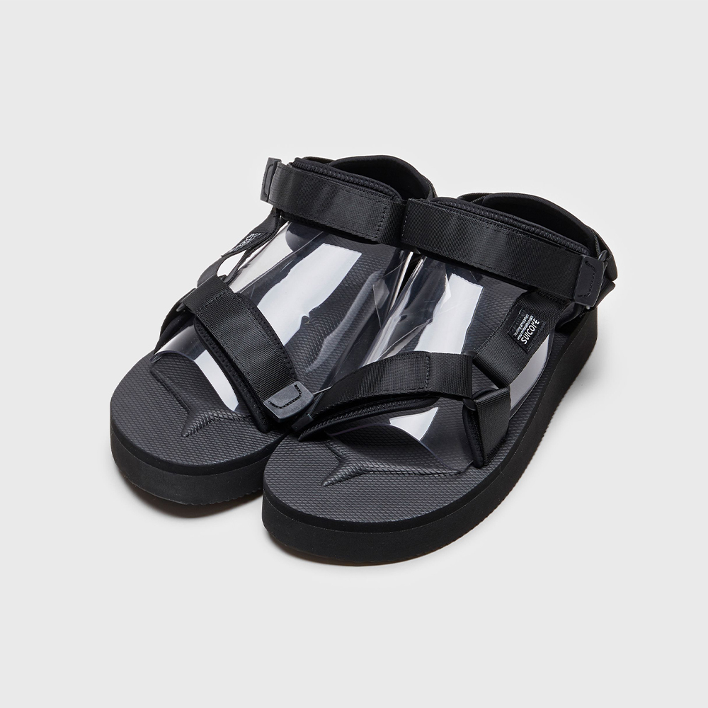 [出清商品售出無退換]  SUICOKE DEPA-2PO OG-0222PO 黑色 厚底 涼鞋 尼龍 魔鬼氈【SK230222POBK】