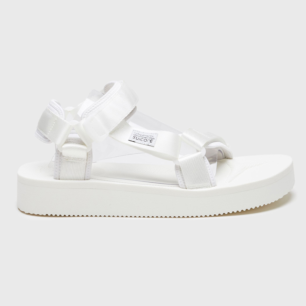 [出清商品售出無退換] SUICOKE DEPA-2PO OG-0222PO 白色 厚底 涼鞋 尼龍 魔鬼氈【SK230222POWH】