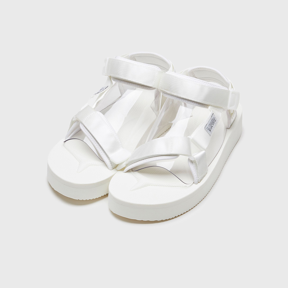 [出清商品售出無退換] SUICOKE DEPA-2PO OG-0222PO 白色 厚底 涼鞋 尼龍 魔鬼氈【SK230222POWH】