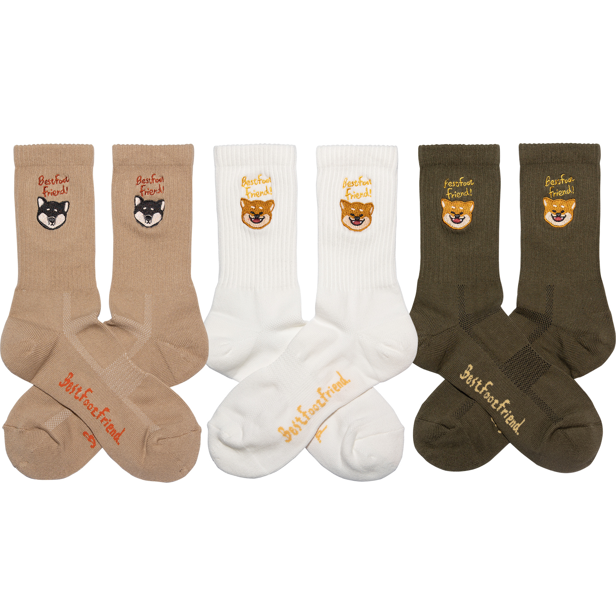 【車庫服飾】BEST FOOT FRIEND BFF Shiba inu / 柴犬長襪