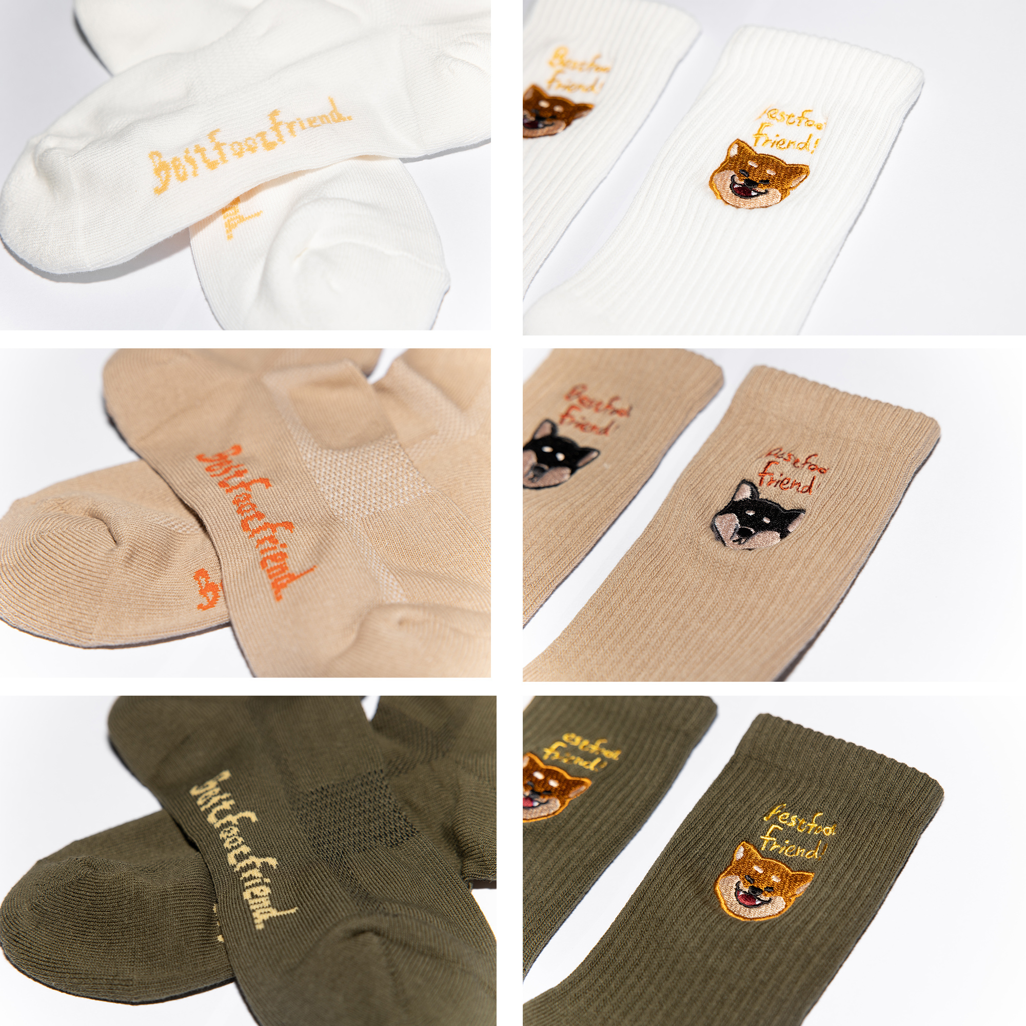 【車庫服飾】BEST FOOT FRIEND BFF Shiba inu / 柴犬長襪