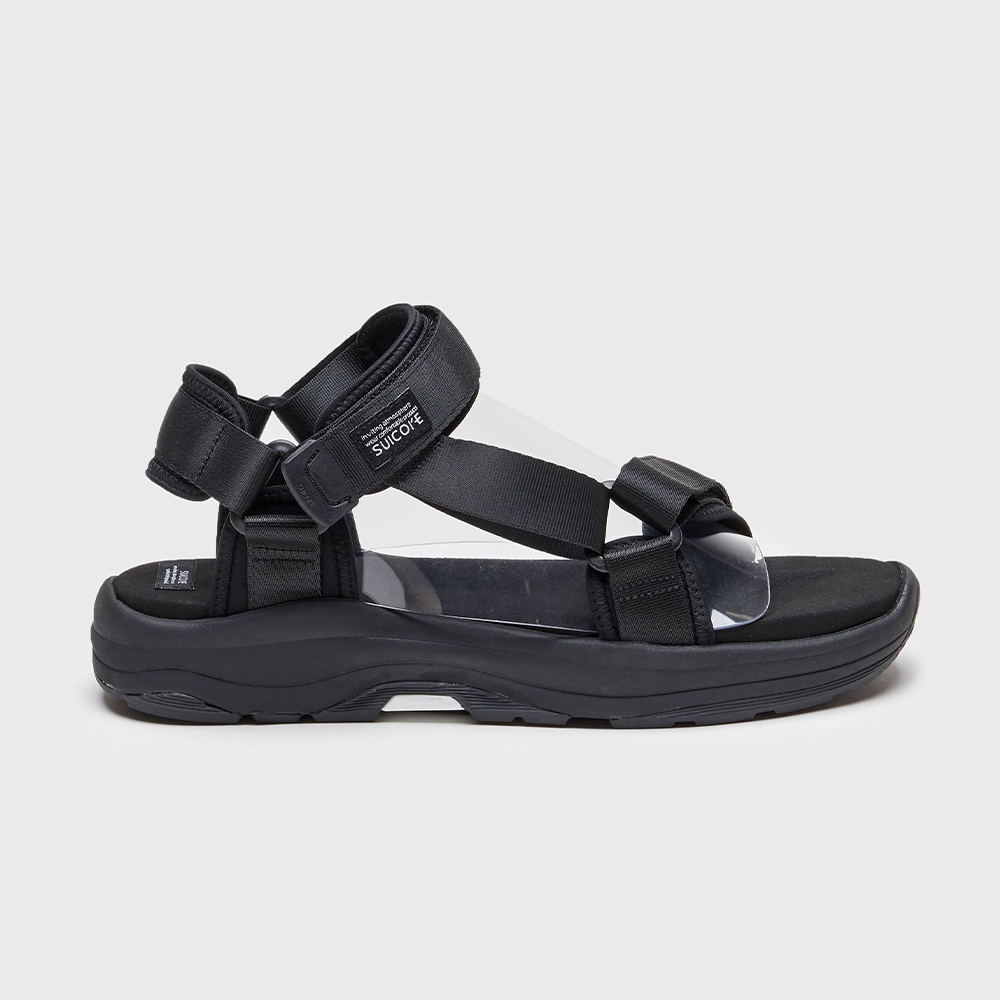 [出清商品售出無退換] SUICOKE DEPA-RUN OG-333BK 黑色 魔鬼氈 慢跑鞋底 厚底 涼鞋【SK23333BK】