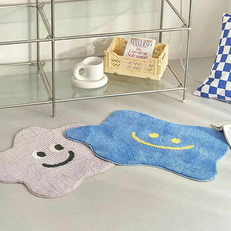 《2161》微笑不規則星星吸水地墊((仿羊絨))