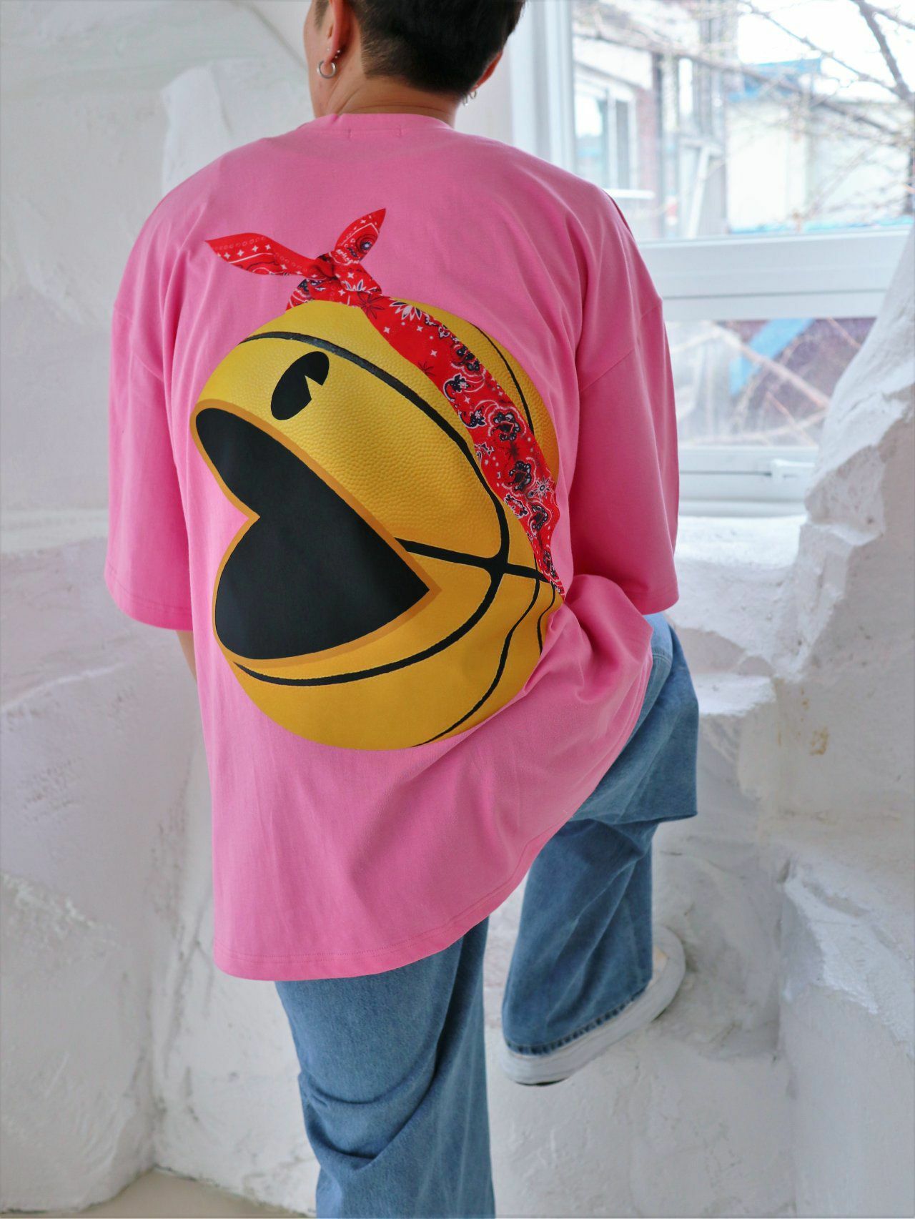 Oversize食鬼圖案短袖Tee T4868