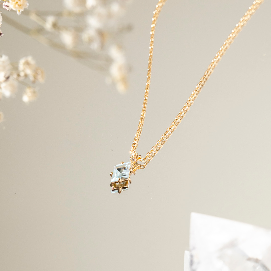 【輕奢】水色詩篇-藍托帕石項鍊