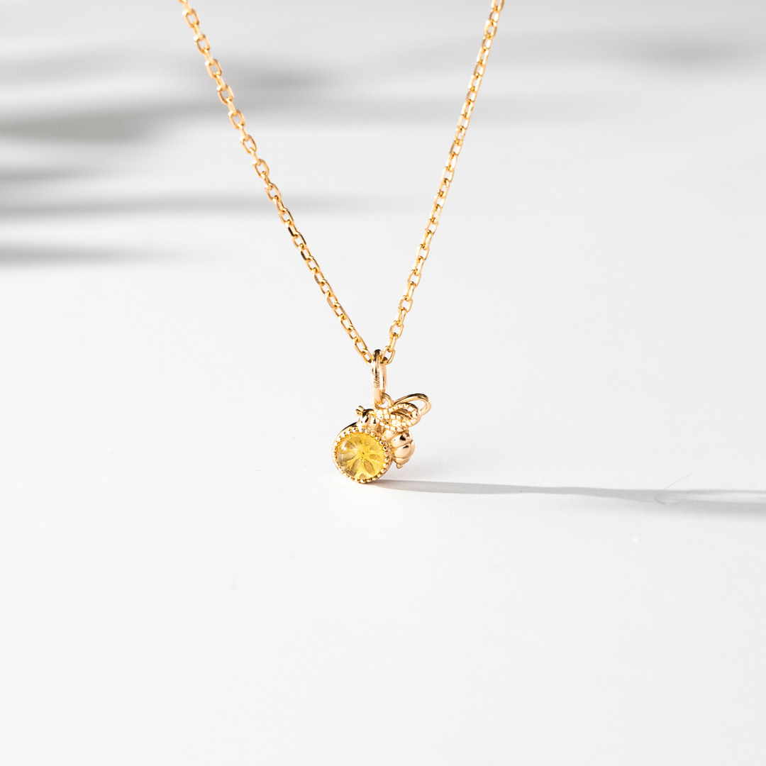 【輕奢】小蜜蜂圓舞曲-14K金琥珀項鍊