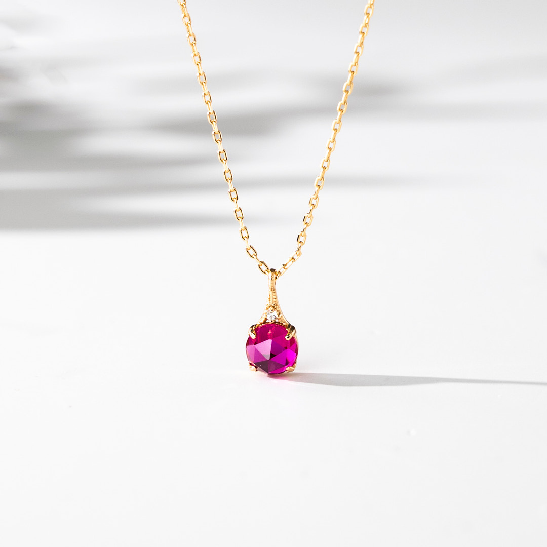 【輕奢】旖旎春光-14K金紅剛玉項鍊