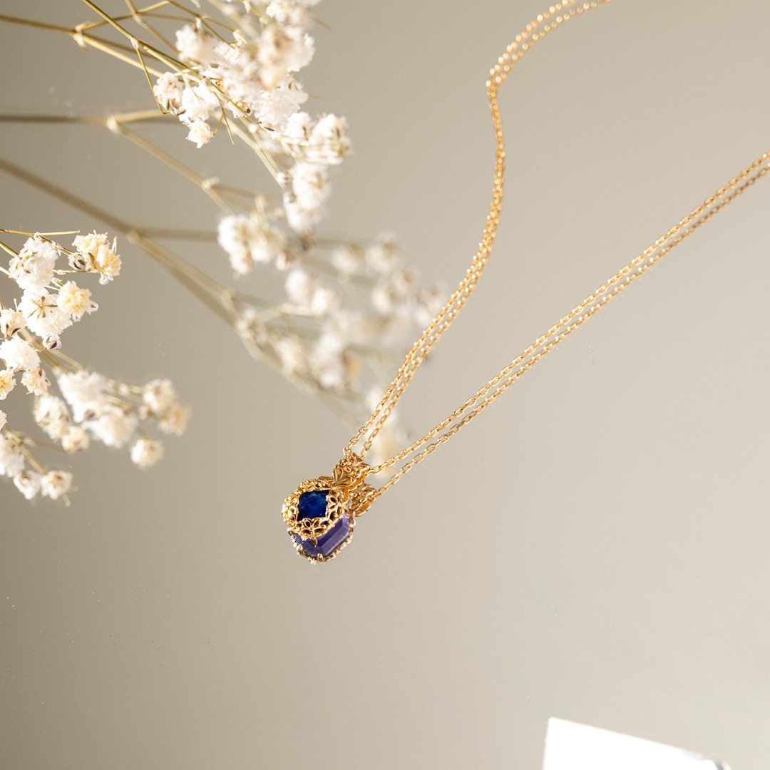 【輕奢】鳶尾花戀-14K金紫水晶項鍊