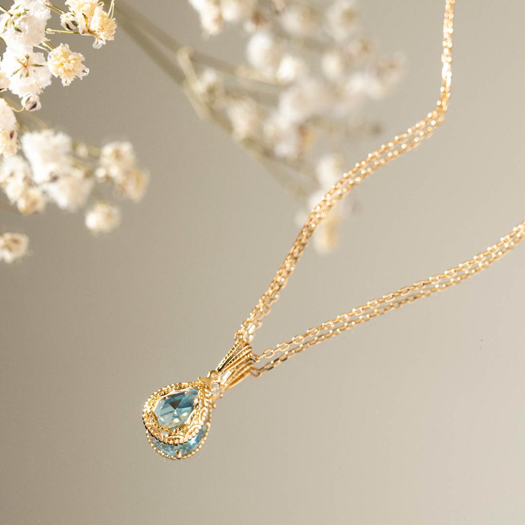 【輕奢】維納斯的淚痕-14K金藍托帕石