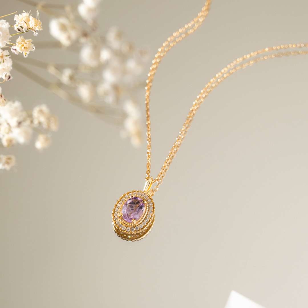 【輕奢】瑪麗安東尼-14K金紫水晶項鍊