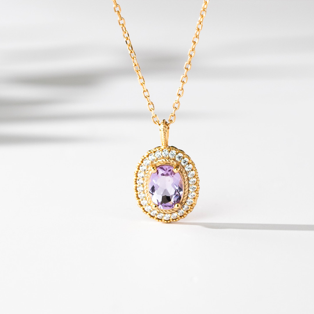 【輕奢】瑪麗安東尼-14K金紫水晶項鍊
