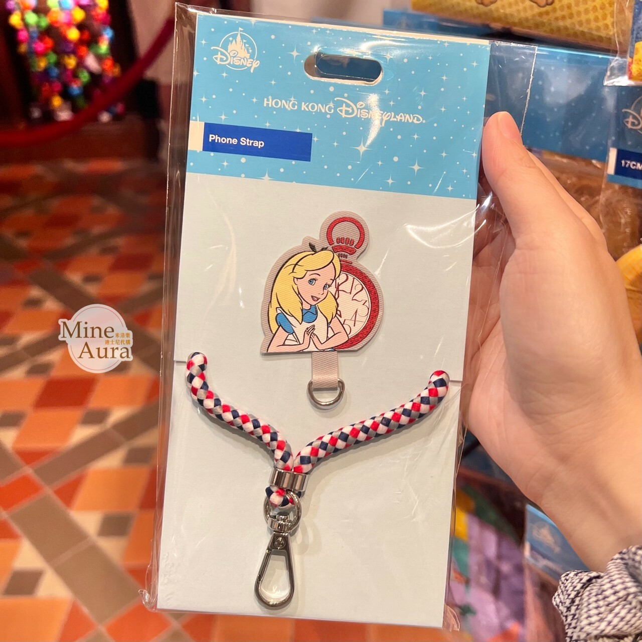愛麗絲 Alice 造型夾片 + 手機掛繩 組 愛麗絲夢遊仙境 Alice in Wonderland -香港迪士尼樂園