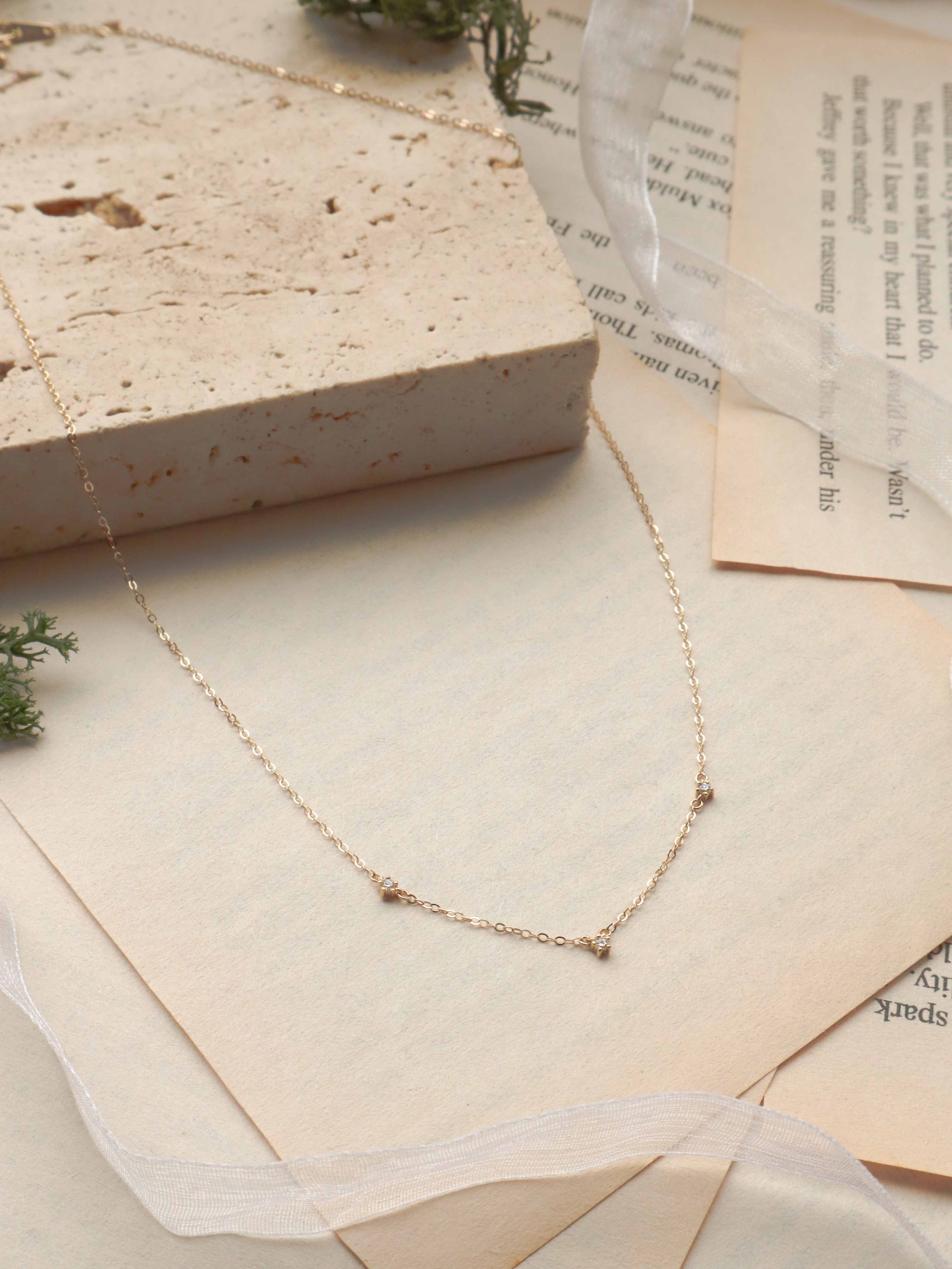 18K/典雅真鑽項鍊