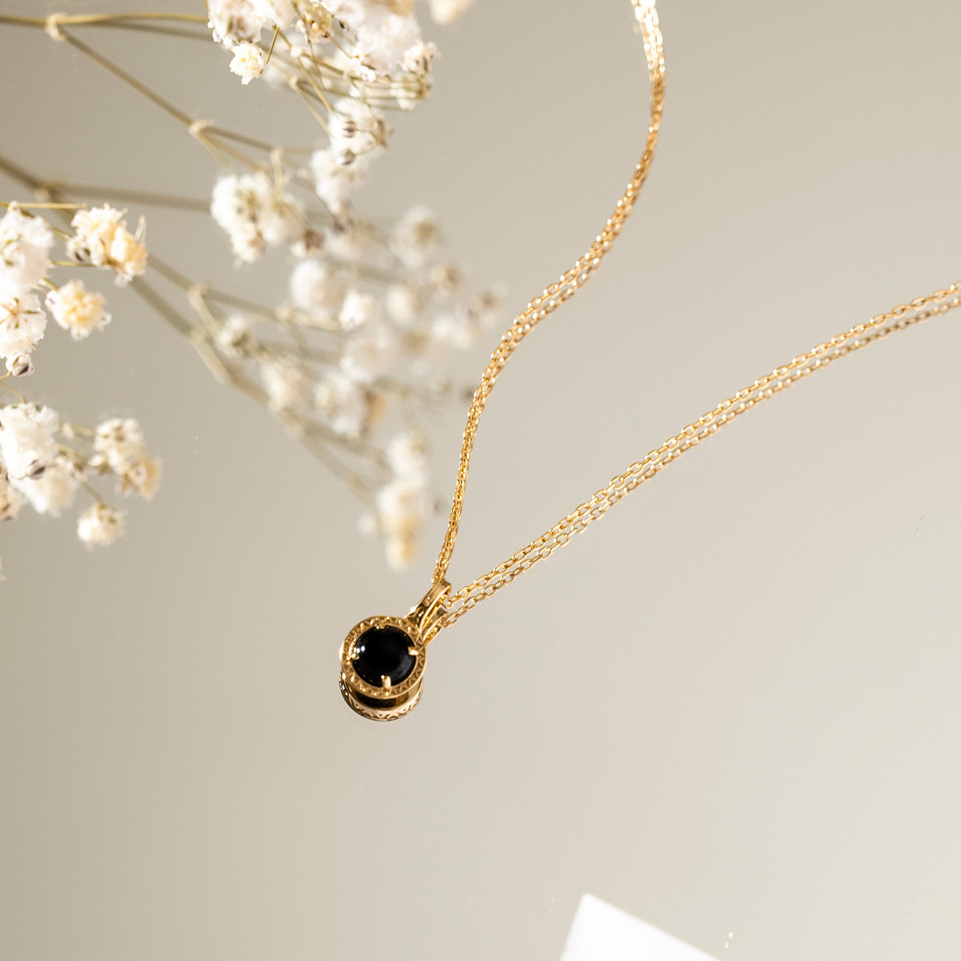 【輕奢】微醺宮廷-14K金黑瑪瑙項鍊