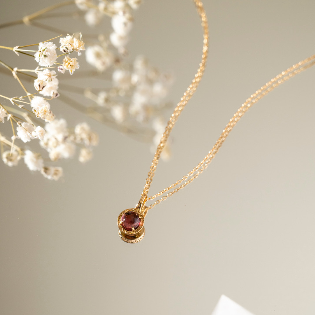 【輕奢】微醺宮廷-14K金石榴石項鍊