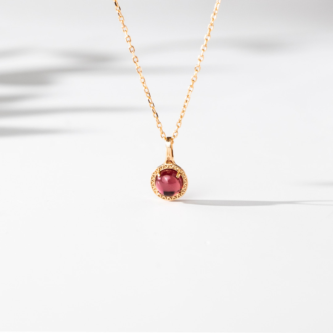 【輕奢】微醺宮廷-14K金石榴石項鍊
