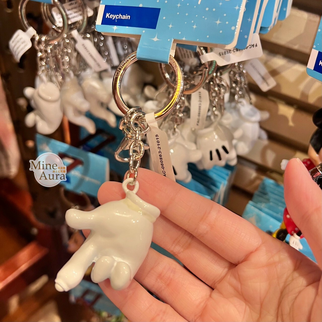 米奇 Mickey 手套 造型 鑰匙圈 吊飾 -香港迪士尼樂園