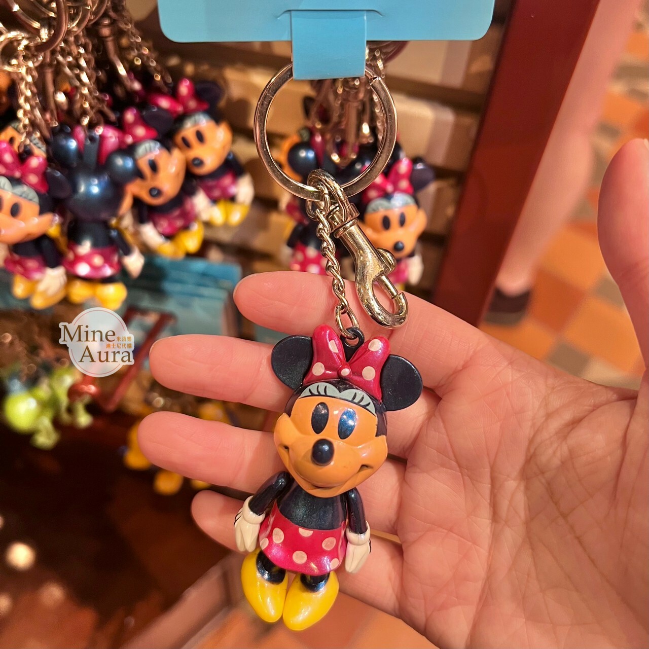 米妮 Minnie 立體亮面 鑰匙圈 吊飾 -香港迪士尼樂園