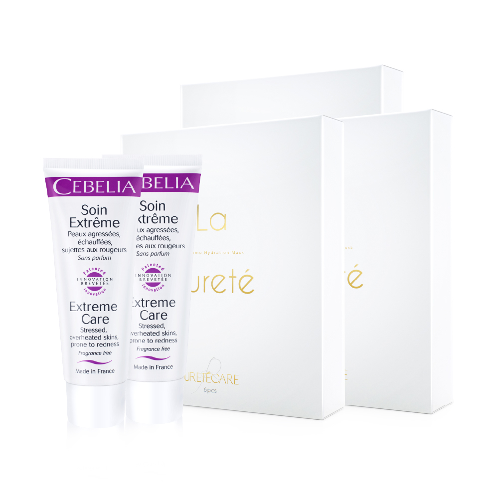 【補水修護組】CEBELIA 絲寶麗 寡胜肽瞬效修復霜x2 + La Pureté 極緻動能水導膜 18片三盒