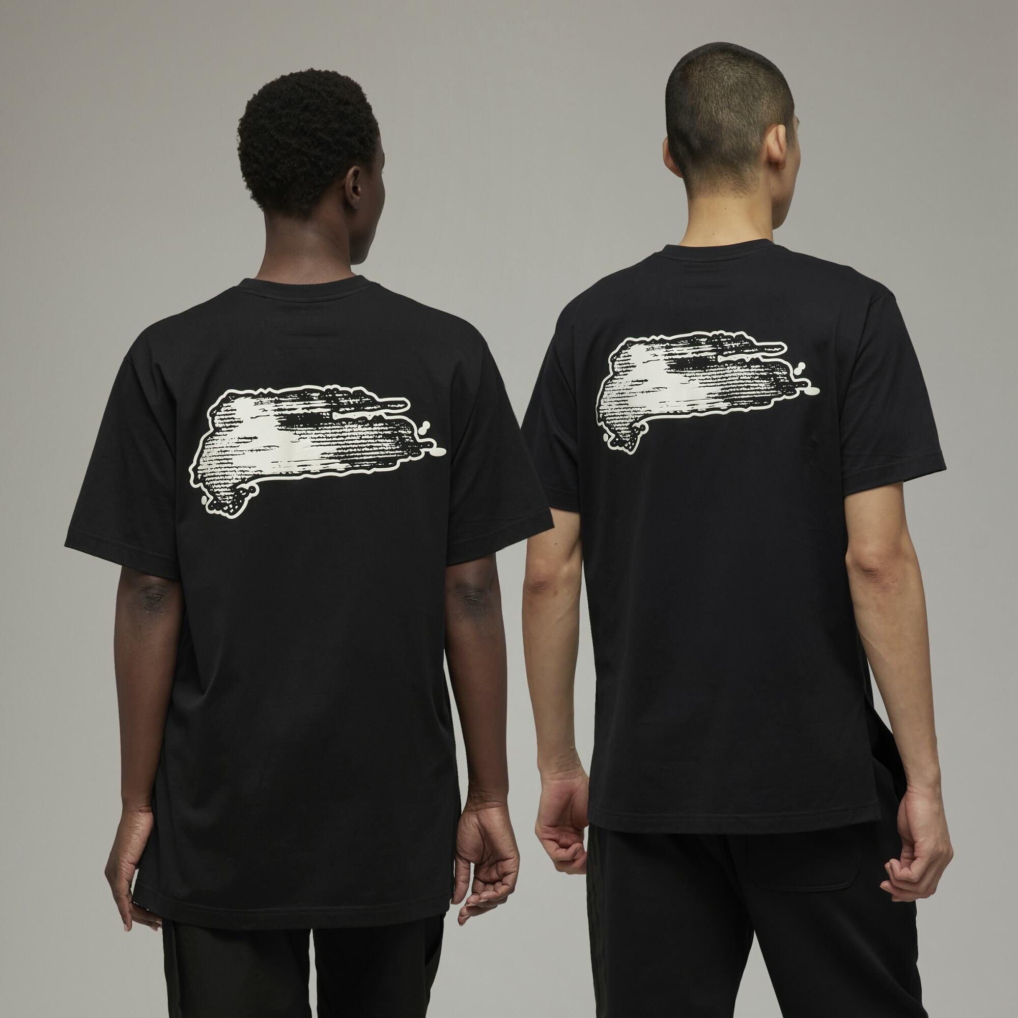 【 Y-3 BRUSH GFX SS T 短TEE - 黑 】