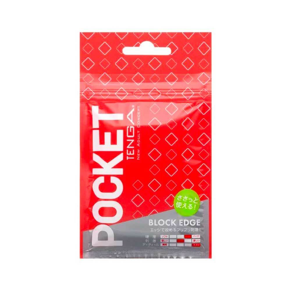 日本TENGA Pocket Tenga BLOCK EDGE即棄飛機袋（紅色）