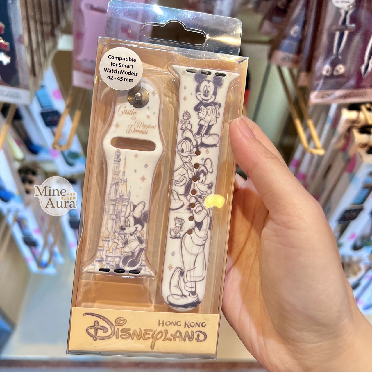 米奇 Mickey 城堡米奇白底 Apple Watch 錶帶 適用38-41mm -香港迪士尼樂園