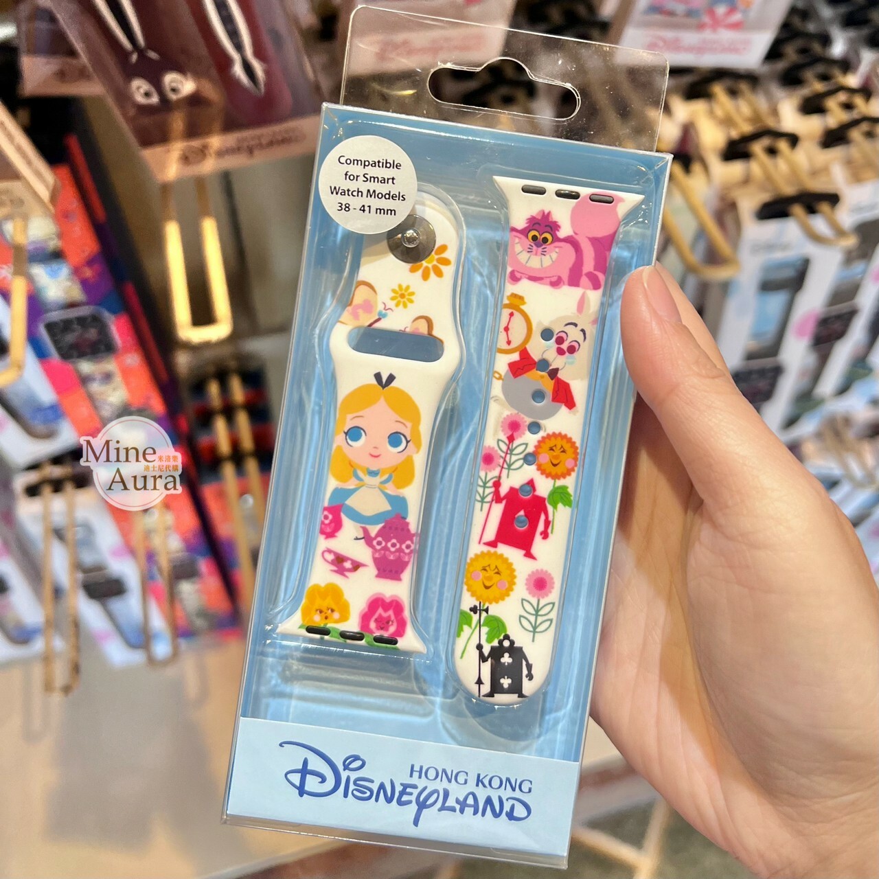 (現貨) 愛麗絲 Alice Q版圖案白底 Apple Watch 錶帶 適用38-41mm 愛麗絲夢遊仙境 Alice in Wonderland -香港迪士尼樂園