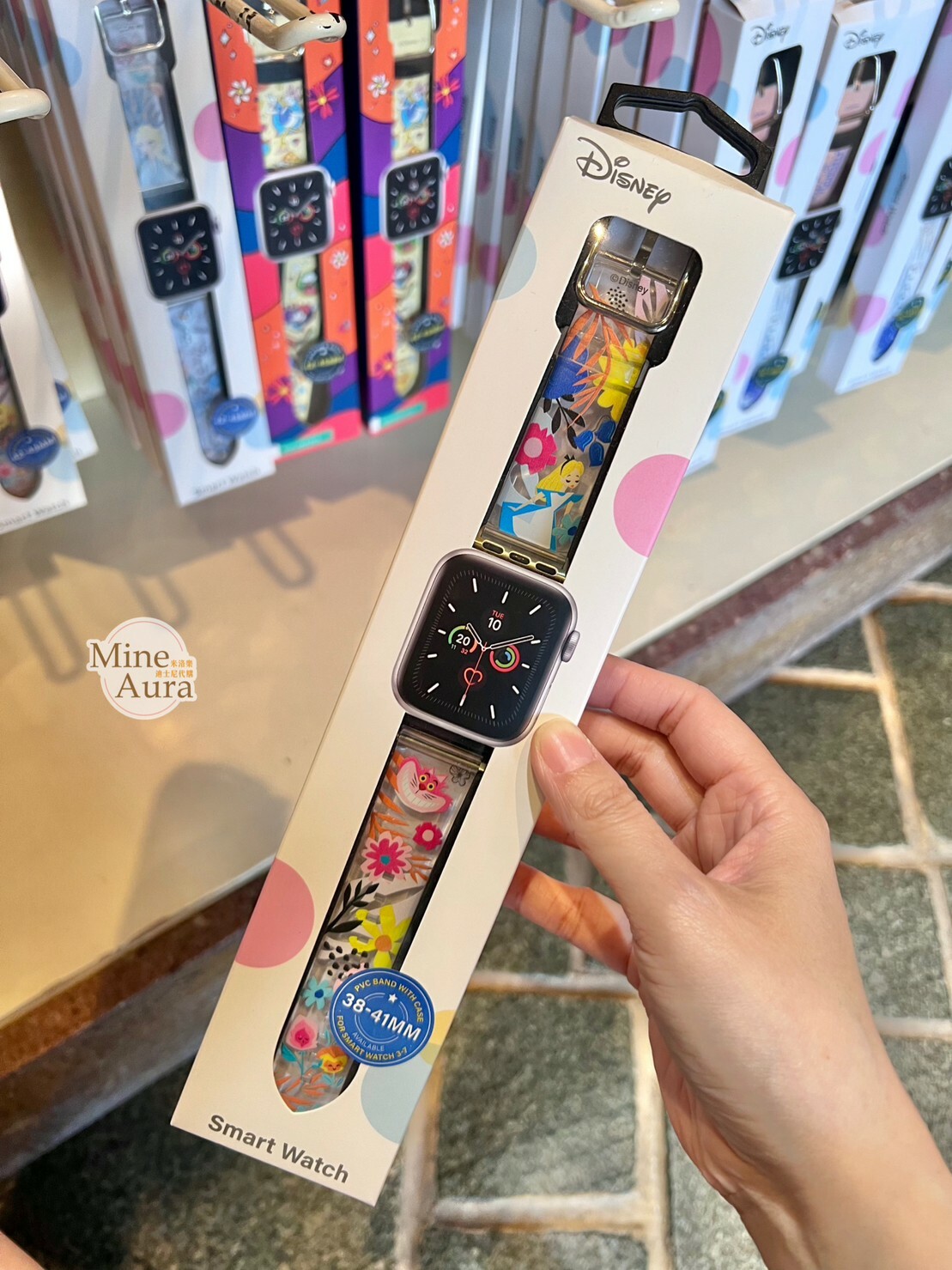 愛麗絲夢遊仙境 Alice in Wonderland 花卉圖案 Apple Watch 錶帶 適用38-41mm/42-45mm -香港迪士尼樂園