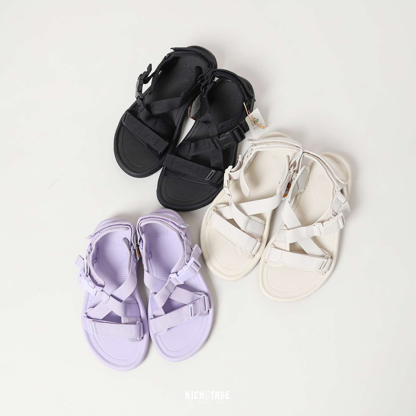 女鞋 TEVA W HURRICANE VERGE 黑色 樺木白 淡紫色 織帶 魔鬼氈 涼鞋 運動涼鞋【TV1121535BLK】HMD