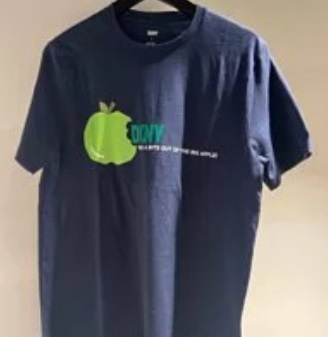 [S] DKNY APPLE GRAPHIC TEE,NAVY, M1312023-NVY (SD526)