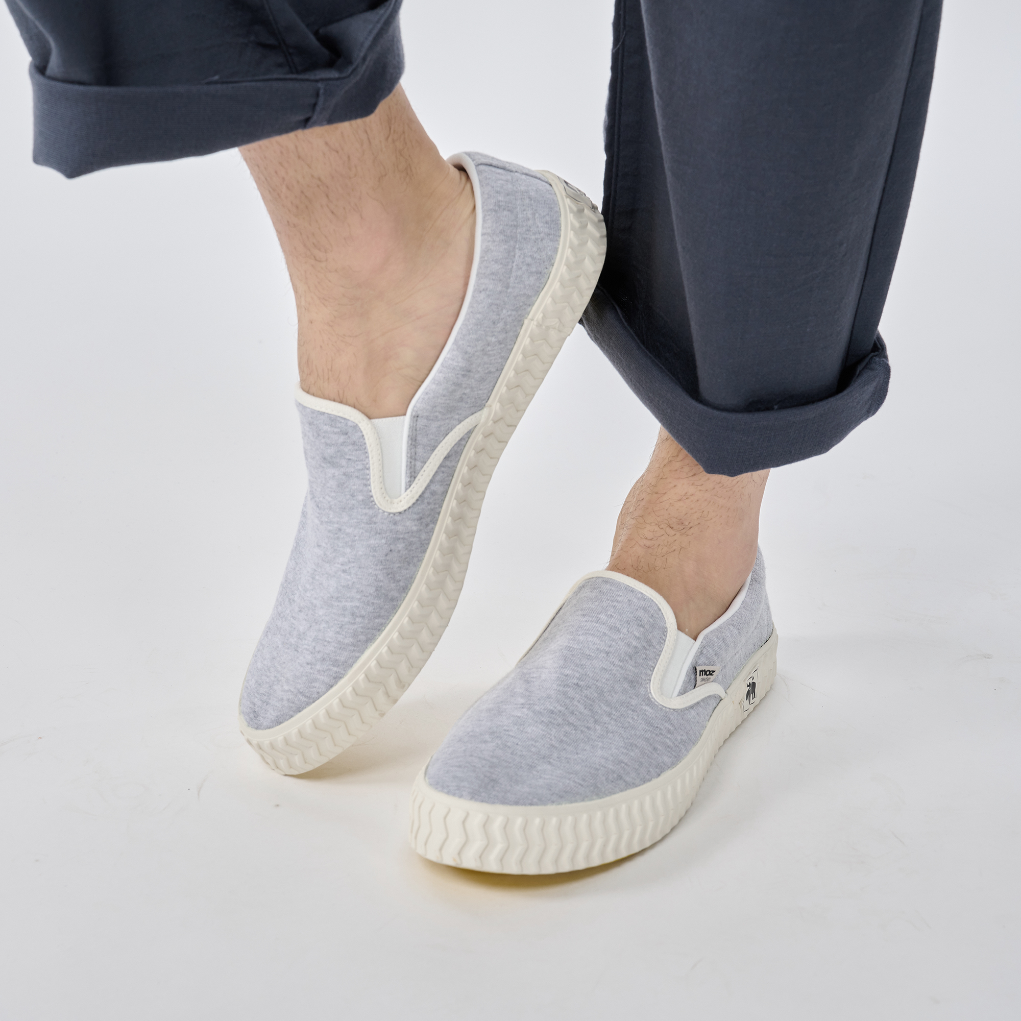 moz瑞典駝鹿 奶泡感 超舒適懶人鞋(麻花灰) 男女款