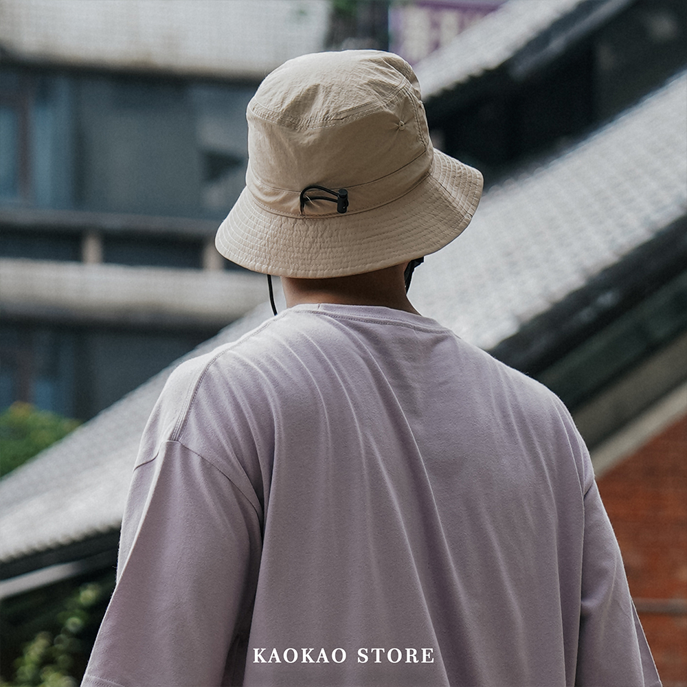 日系 街頭 速乾 抽繩 調節 漁夫帽 男女可戴【KAOKAOCAP01】