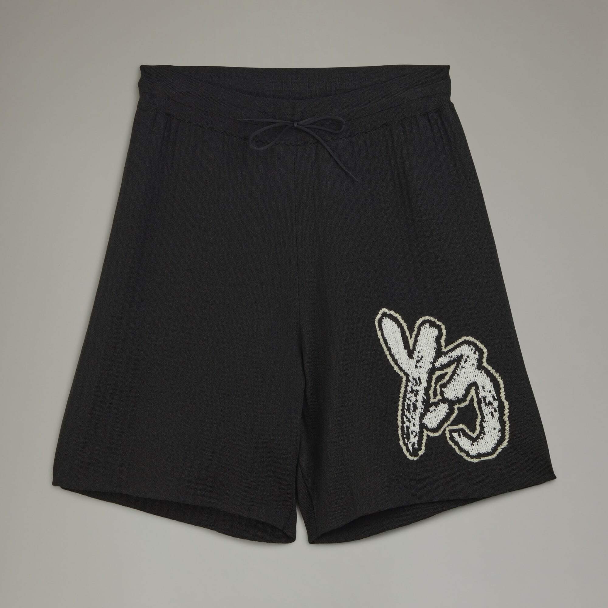 【 Y-3 LOGO KNT SHORT 針織短褲 - 黑 】