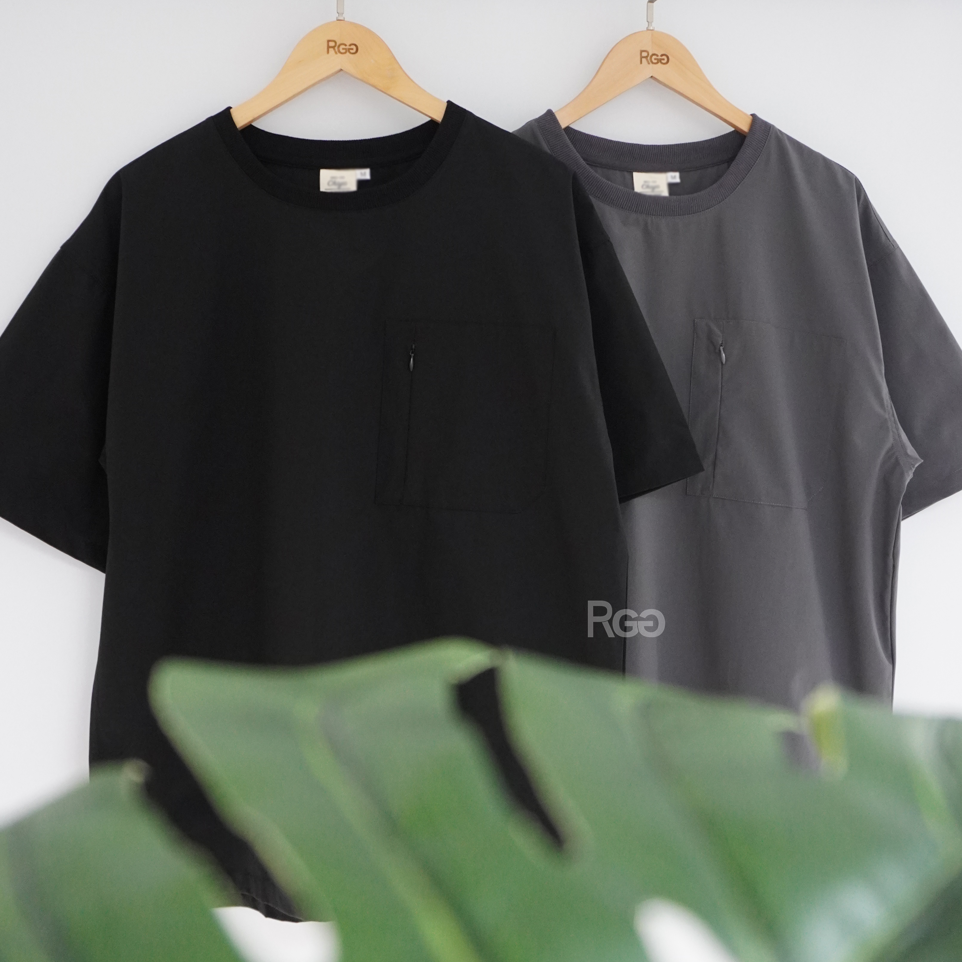 #023 速乾涼感 側開衩 口袋 短T