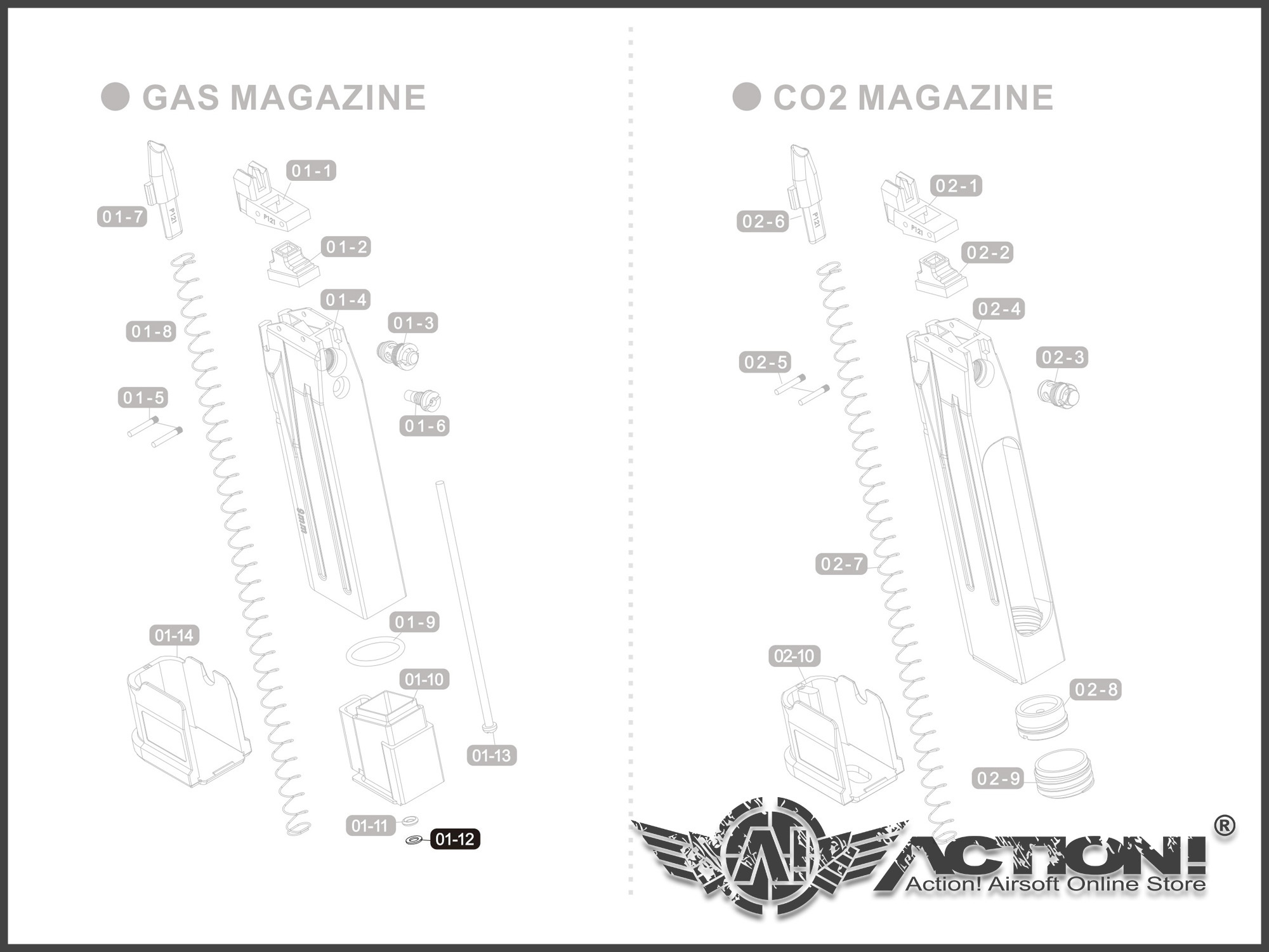 VFC - SIG P320 M17/M18 Gas Magazine Base Screw Washe