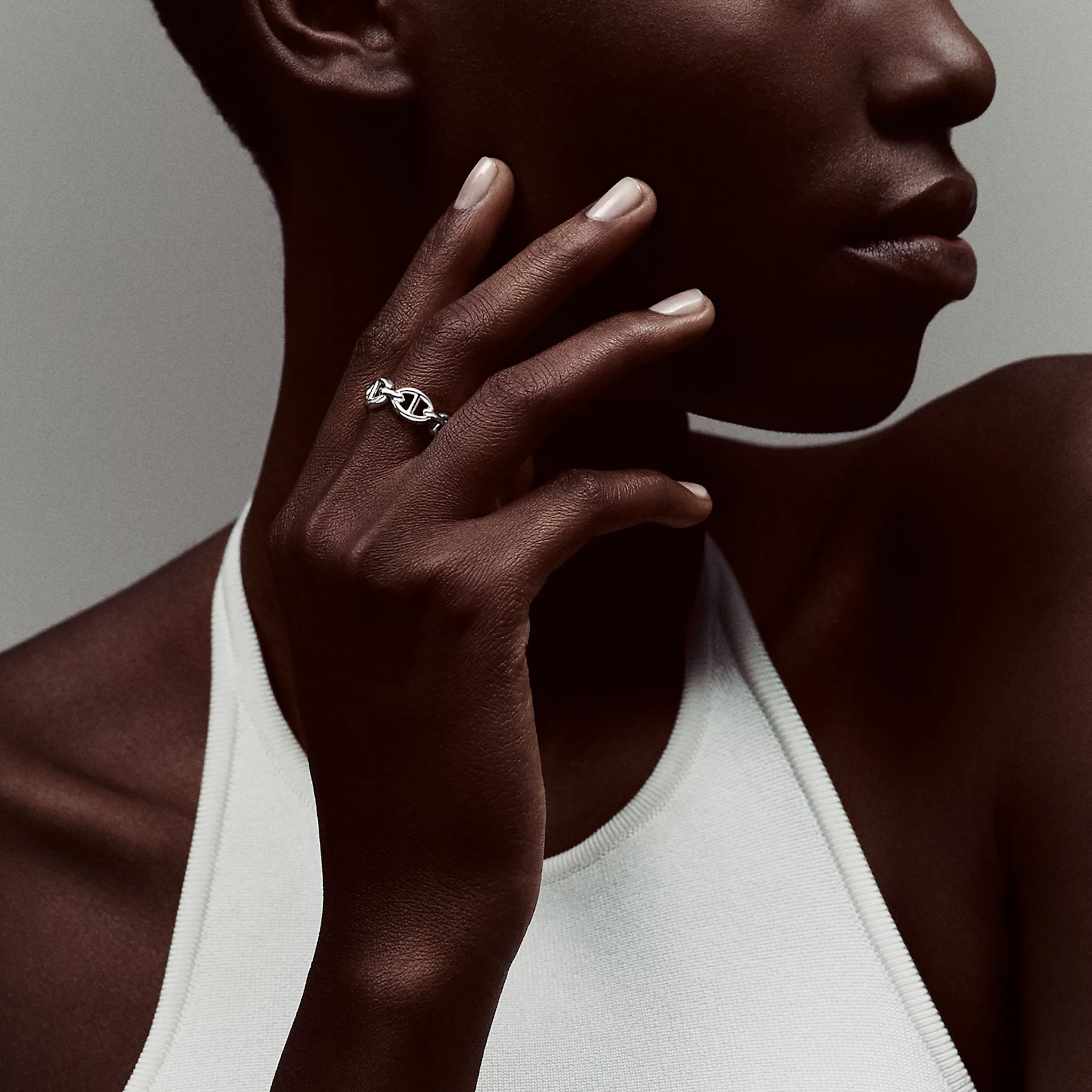 Hermès Chaine d'ancre Enchainee ring, small model