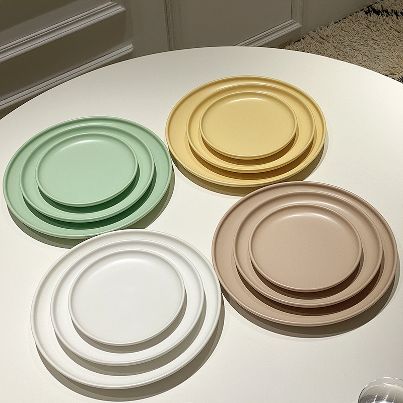 《2165》簡約優雅四色陶瓷餐盤