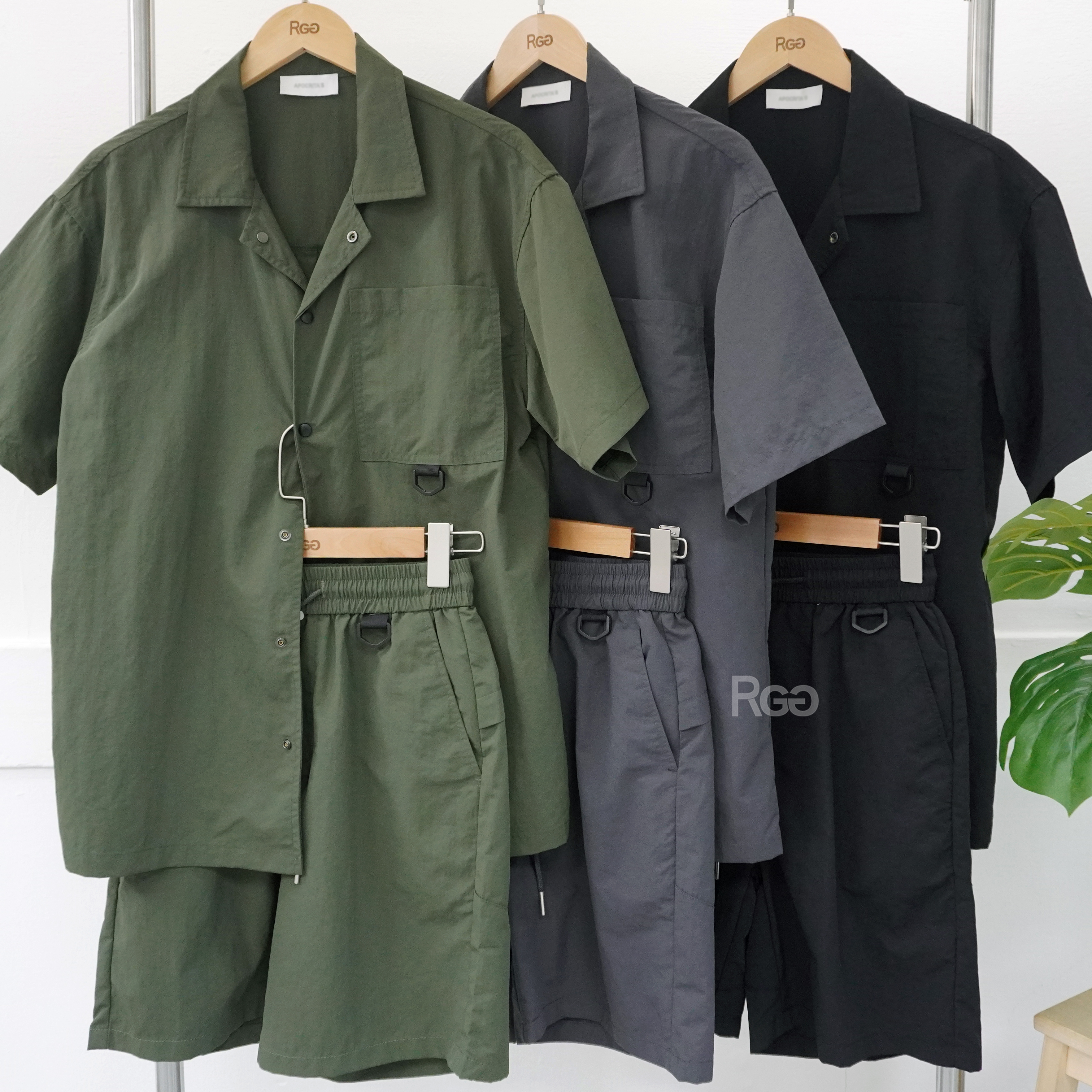 襯衫式機能工裝尼龍套裝