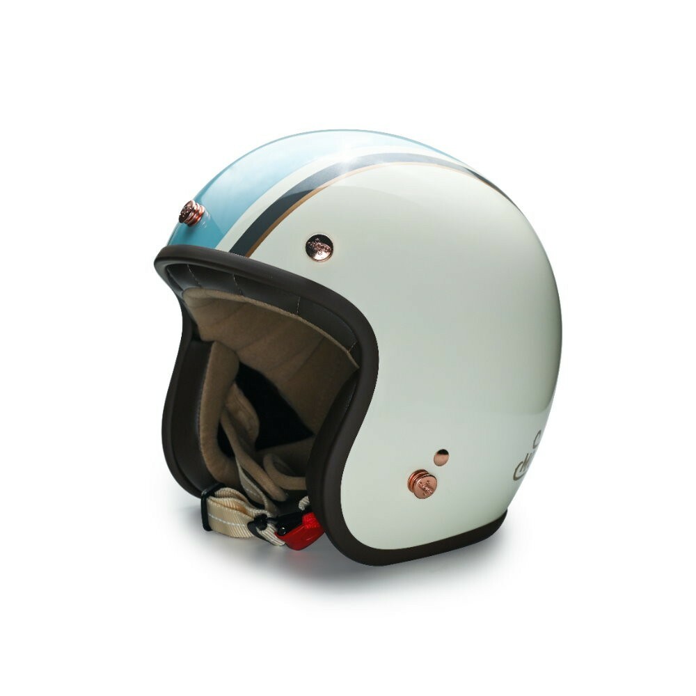 MODER MERLIN 亮光奶白藍 3/4罩 復古帽 梅林