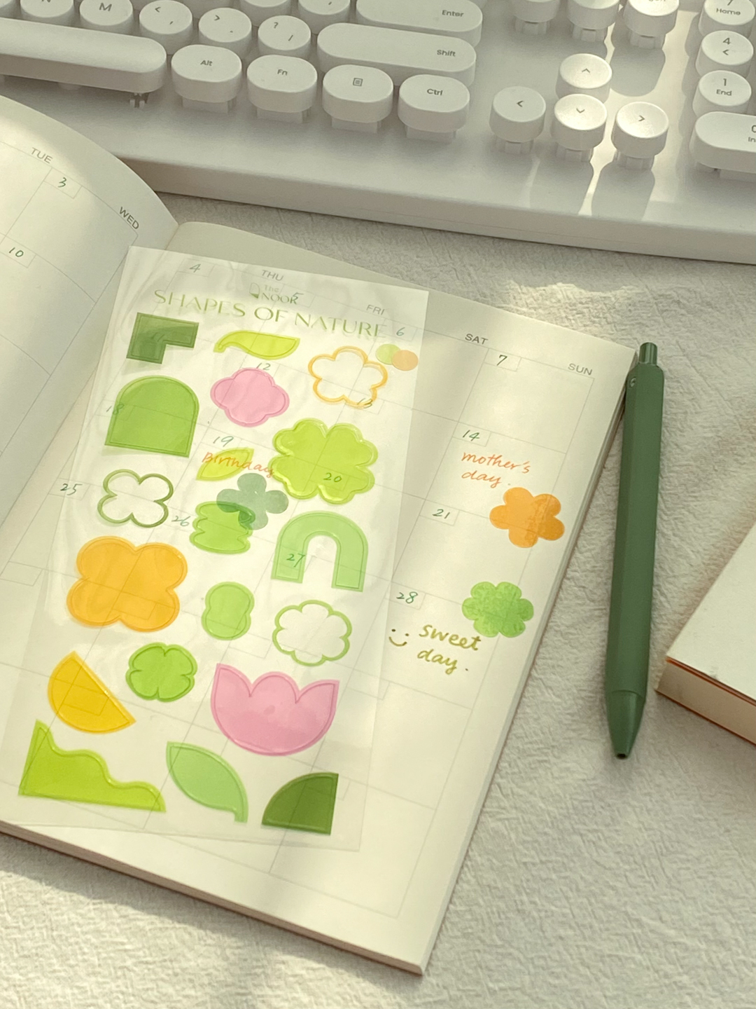 The NOOK春夏形狀手帳貼紙