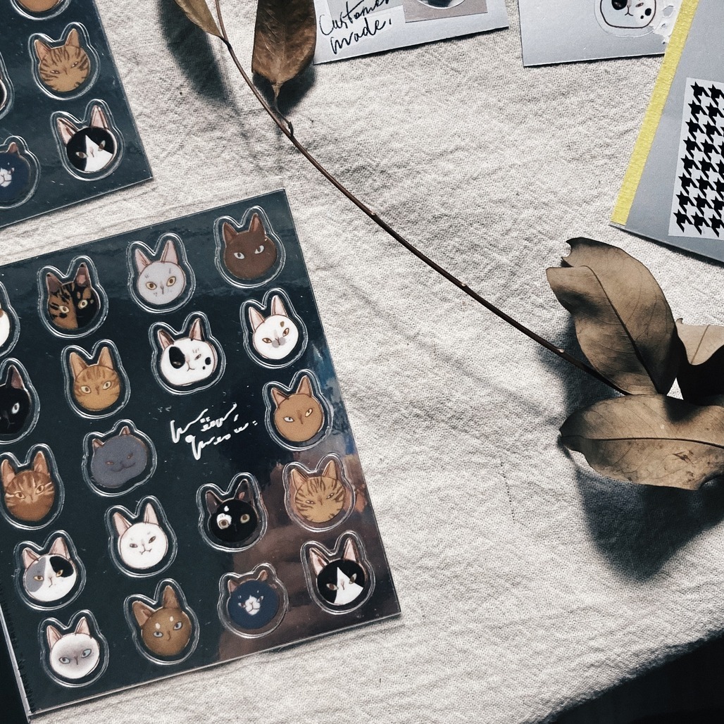 羊君．貓咪表情包 貓頭貼紙包