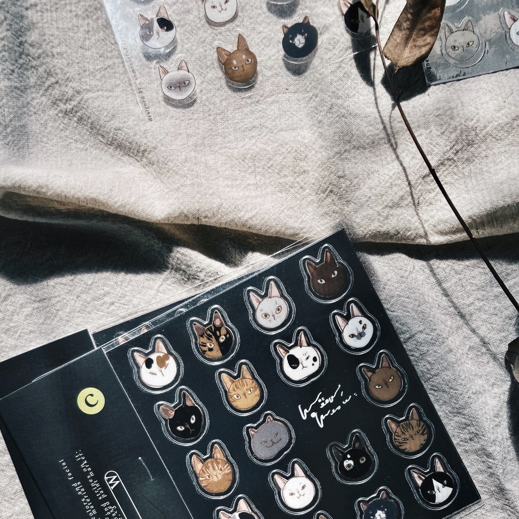 羊君．貓咪表情包 貓頭貼紙包