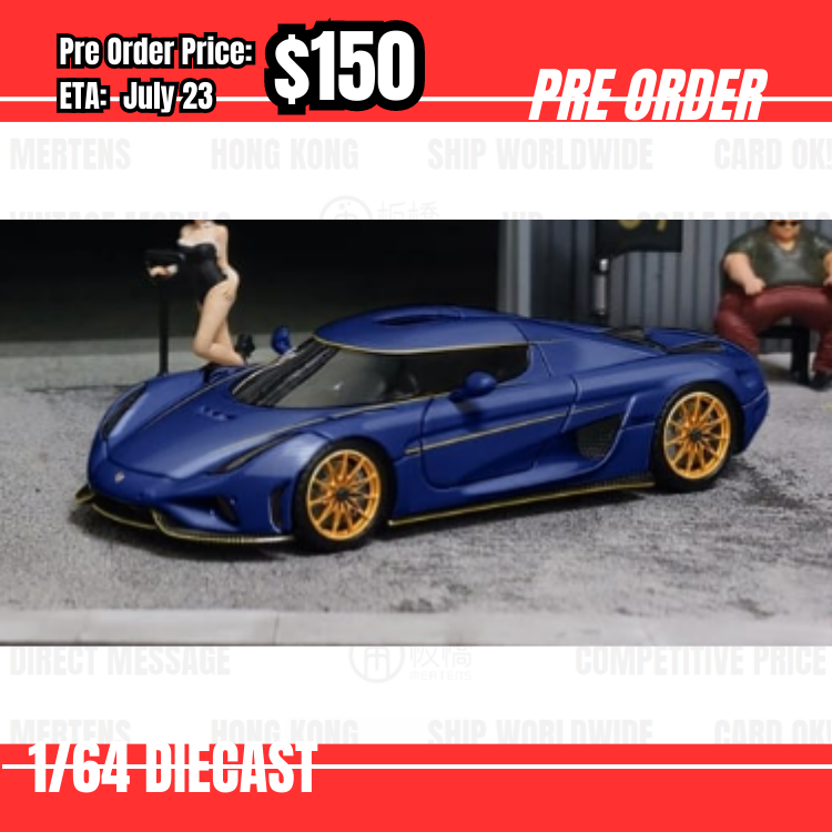 Pre Order-$150 Seiko JG 1:64 Koenigsegg Regera Deep Blue [OD13/05]