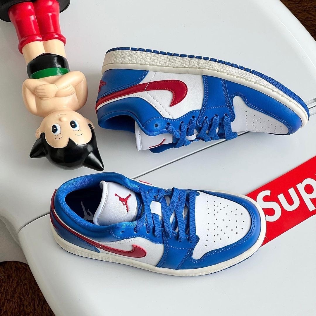 Nike Air Jordan 1 多拉A夢 藍色 寶藍 紅色 白色 喬丹 休閒鞋 男女鞋 DC0774-416