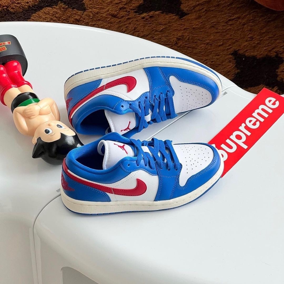 Nike Air Jordan 1 多拉A夢 藍色 寶藍 紅色 白色 喬丹 休閒鞋 男女鞋 DC0774-416